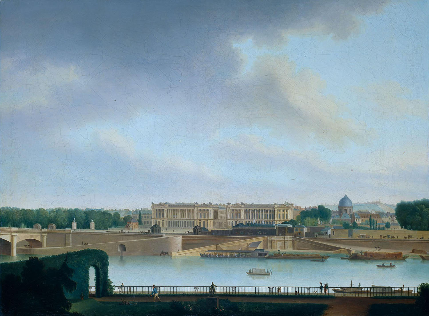Uitzicht vanuit de Bataafse ambassade in Parijs, Josephus Augustus Knip 1801, Collectie Rijksmuseum.