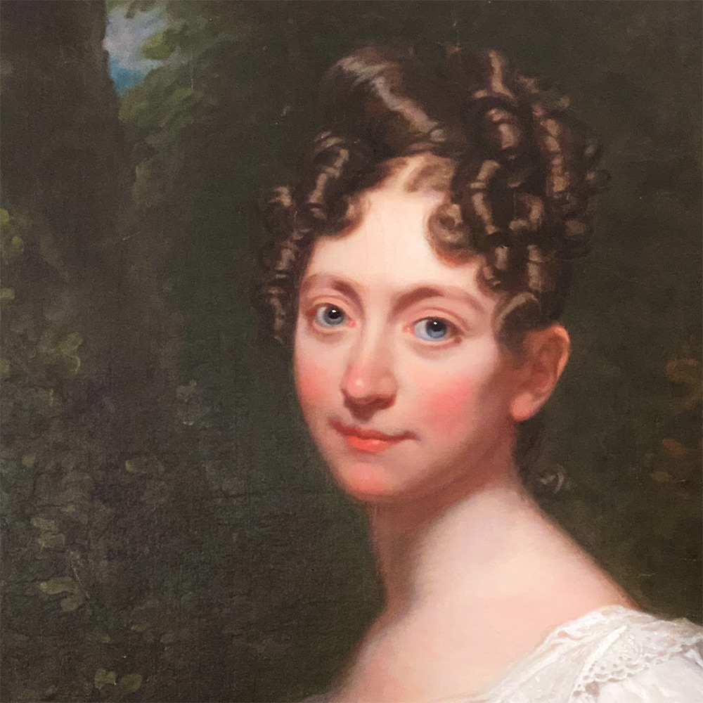 Jeannette barones van Knobelsdorff (detail portret door Charles Howard Hodges, ca. 1824)